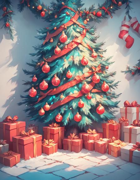 Winter's Brush, Christmas Painting Style