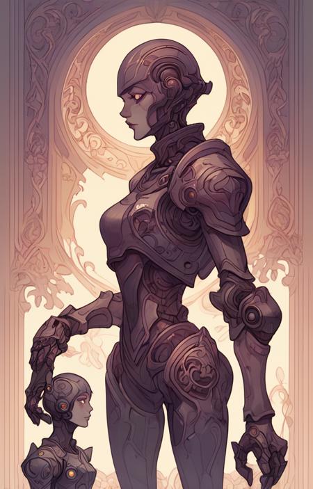 Anime Tarot effect of a complex armor - tangbohu [SDXL] 33