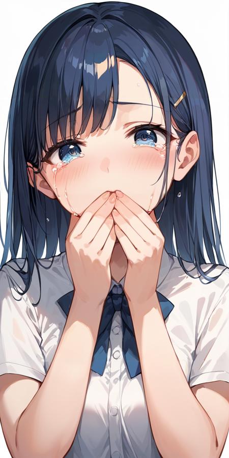 口を手で覆う/hand over own mouth(XL,pony)