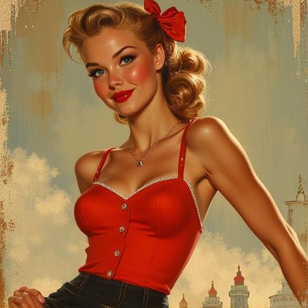 style of Gil Elvgren [FLUX] 149
