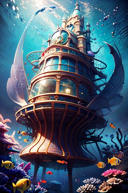 Architectural Style [Pony & Illustrious & SD1.5]版本Underwater (ID: 738024)