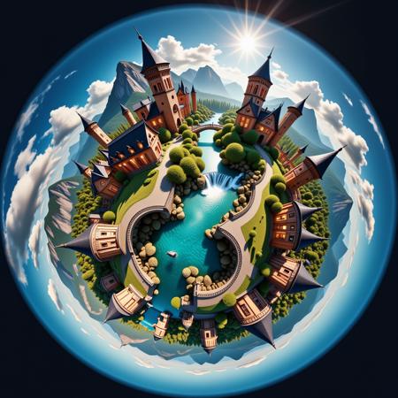 ? Tiny Planet LoRA - Flux ?版本v1.0 (ID: 789789)
