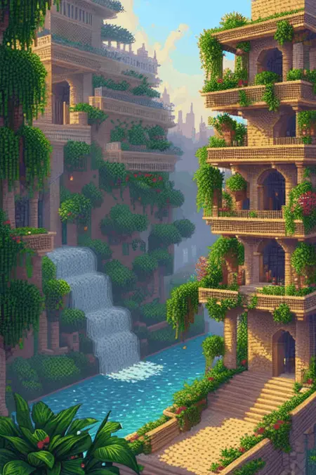 Pixel Art - trained with no data (animated gifs)