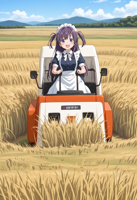 [SDXL&Pony] combine harvester / 稲刈り / コンバイン