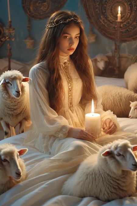 Girl and Sheep