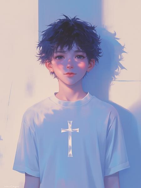 blue-and-white style 2D
