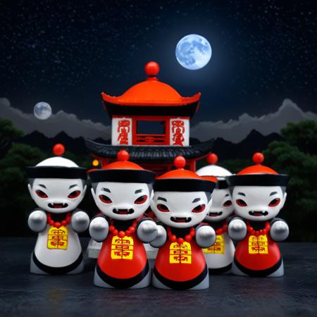 Adorable Jiangshi Chinese vampire toy - sdxl