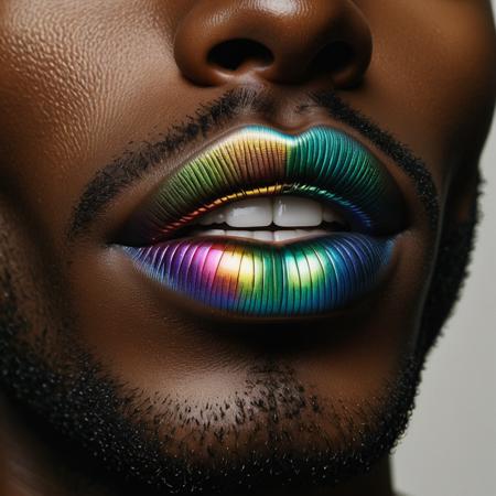 Iridescent Rainbow Lips
