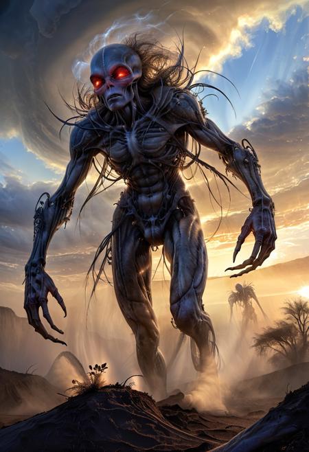 Detailed creepy action shot - XL