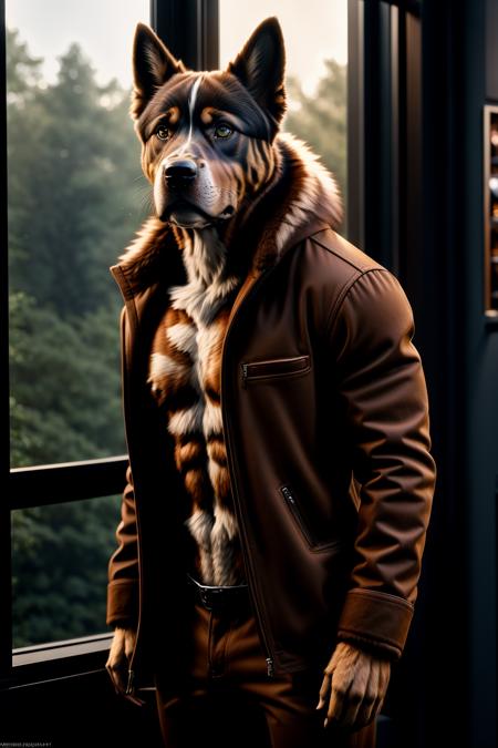 A Random Realistic Humanized Dog Character (realistic furry character)