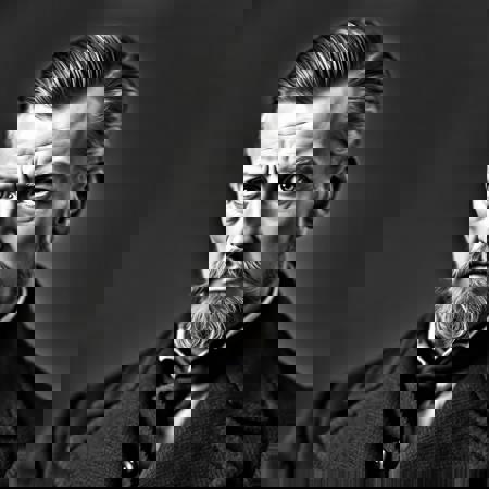 black and white