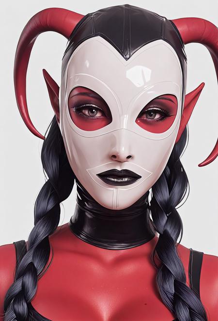 Latex Hood With Pigtails [Pony XL]