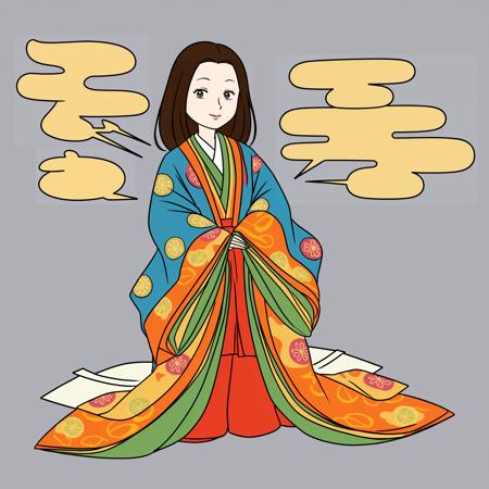 twelve-layered ceremonial kimono