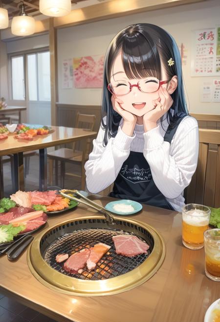 無煙ロースター内蔵テーブル Table with built-in smokeless roaster / PONY