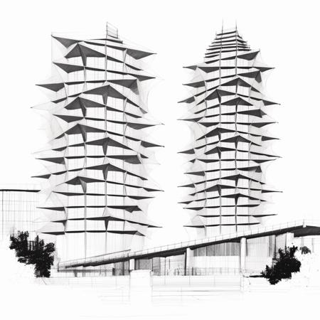Architecture sketch style