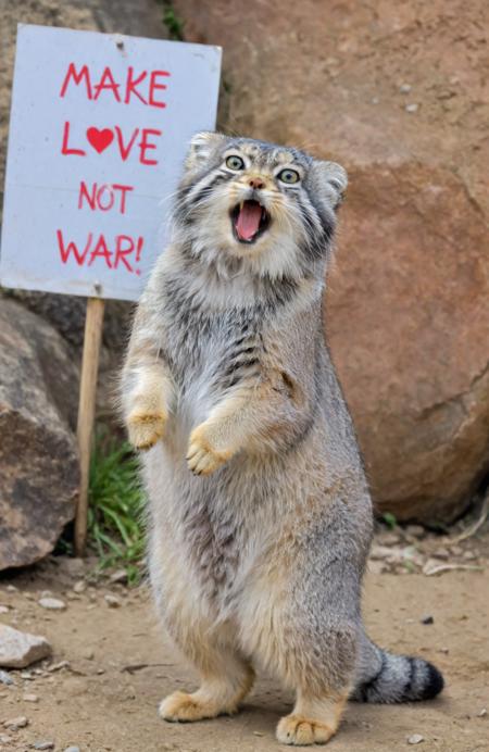 狲思邈，中国最著名的兔狲 | Sun Simiao, a Pallas's cat.