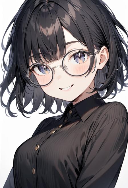 round metal frame glasses1 SDXL