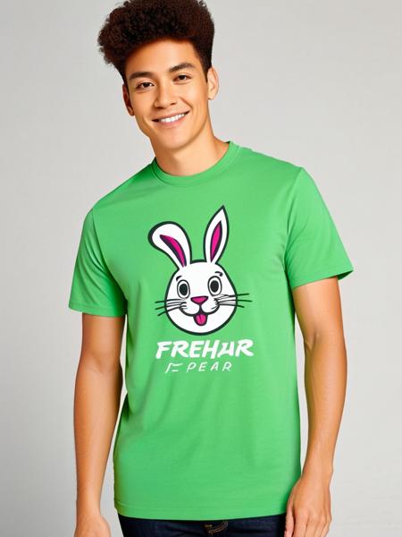 FRESH IDEAS@ he logo printed on the T-shirt_SDXL