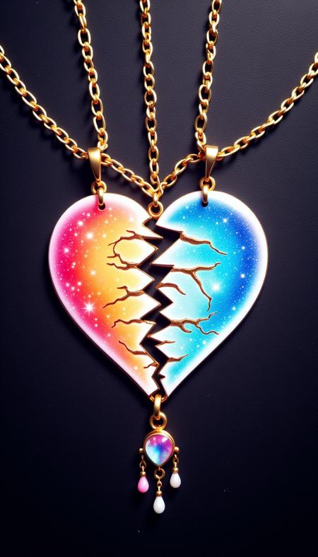? Split Heart Necklace Flux ? - Custom broken heart necklace