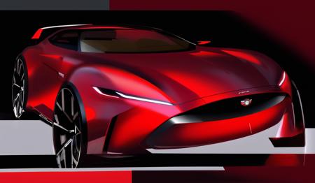 Car 2D Rendering (highly stylized) for Automotive design