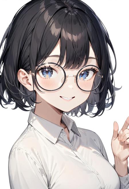 round metal frame glasses1 SDXL