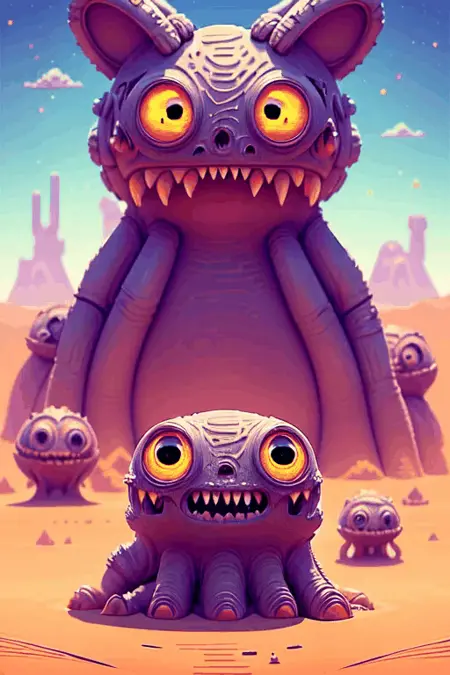 Pixel Art - trained with no data (animated gifs)