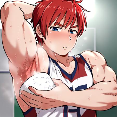 Onigiri made by armpit