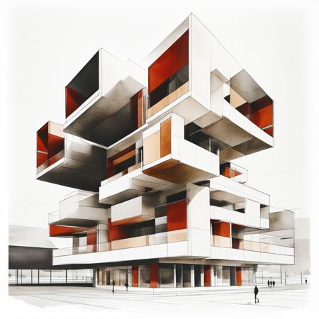 watercolor style architecture版本V1 (ID: 812519)