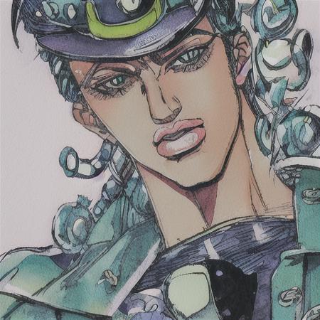 Hirohiko Araki JoJo cover art LORA