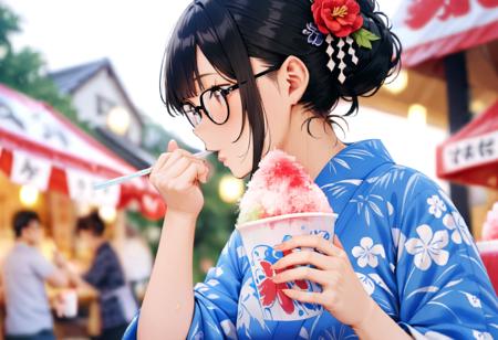 かき氷 shaved ice SDXL