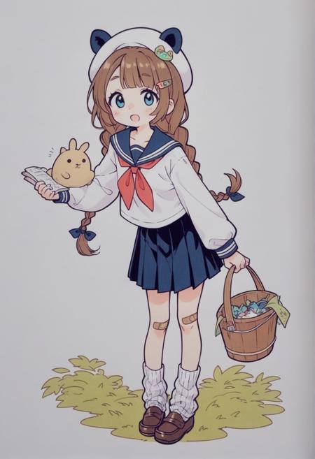 针对T-ponynai3 v6的 马克笔画在纸上效果Lora