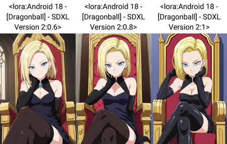 Android 18 - Dragon Ball Z / Super - SDXL / PONY / SD15 - UPDATE