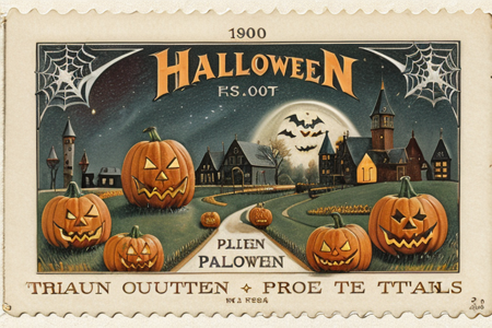 Halloween postcards from the early 1900s