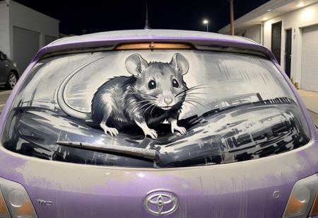 Dirty Car Art Style SDXL