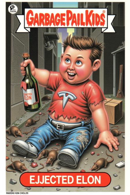 Garbage Pail Kids card style