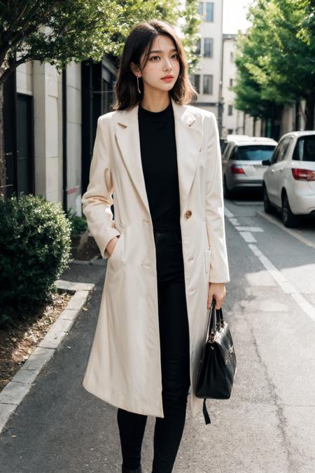 Waisted Woolen Coat