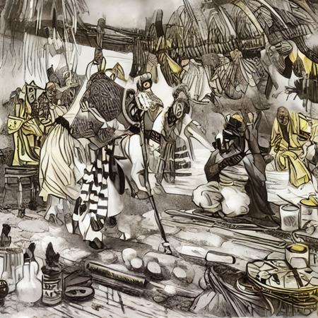 Illustrations for fairy tales, Nikolai Kochergin style