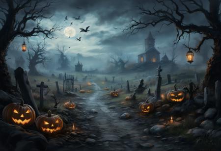 Halloween Landscape Style - Flux.1