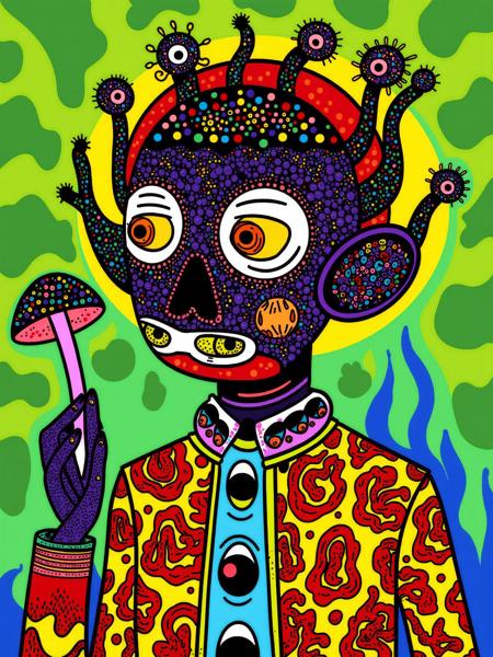 Psychedelic Flat Art
