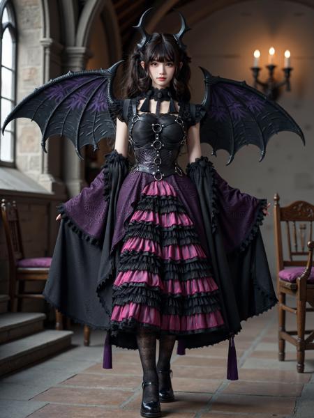 [Flux.1 D][Realistic] Gothic Dress | 哥特风裙子