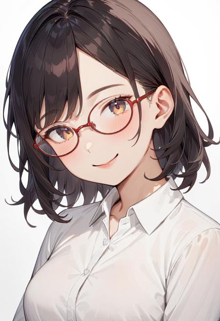 oval metal frame glasses2 SDXL