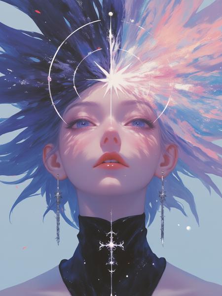 blue-and-white style 2D