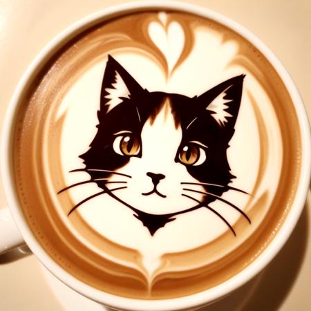 anime character latte art