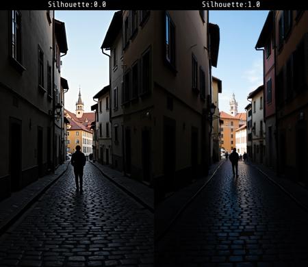 Silhouette Photography FLUX.1 Dev LoRA