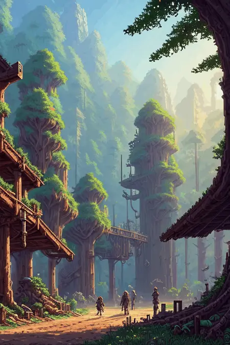 Pixel Art - trained with no data (animated gifs)