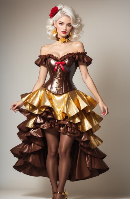 Chocolate Gold Foil Dress | Because You Deserve It!