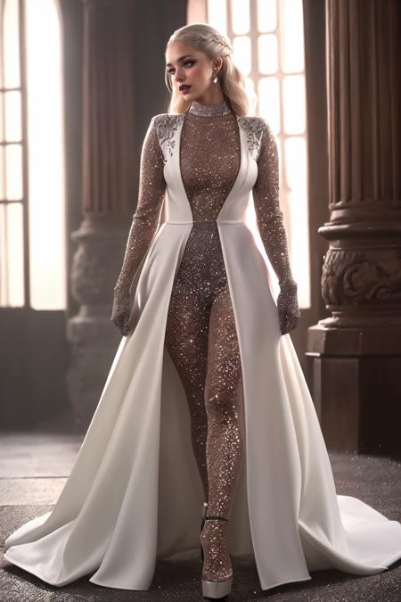 Crystal Couture Combo | Bodysuit/Coat Dress