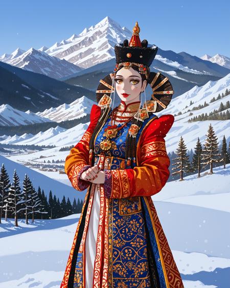 Mongolian Fashion - Traditional Mongolian Headdress and Clothing