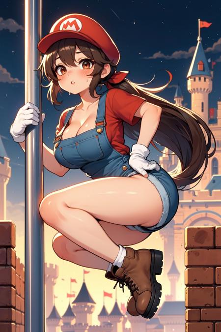girl like flagpole climbing