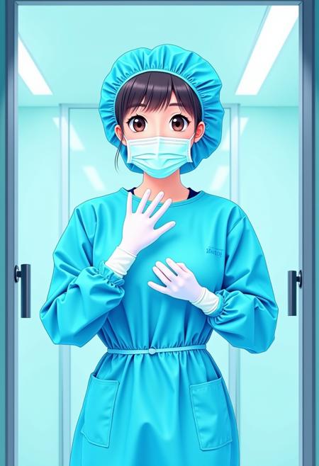 Female Surgeon / Surgical Nurse with Bouffant Cap Flux
